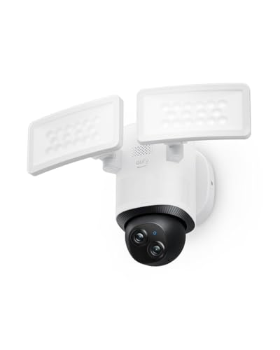 Eufy Security Telecamera A Faro E340 Cablata, Inclinazione E Panoramica A 360°, Due Telecamere, Compatibile Con Homebase 3, Archiviazione In Locale, N