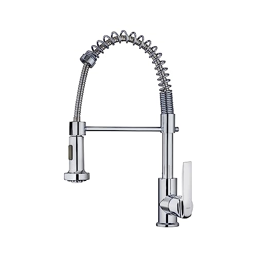 Teka Rubinetto Da Cucina Professionale | Modello In 939 | Beccuccio Girevole Molla Flessibile Ad Alta Resistenza, Colore Cromato, 9 X 20,3 Cm, Acciaio