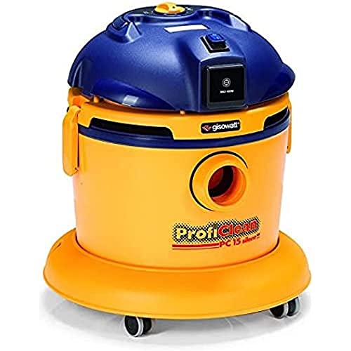 Gisowatt Pc 15 Silent Aspira-Tutto Wet & Dry Silenzioso, 15 Litri, Regolazione Di Potenza, Giallo Agua