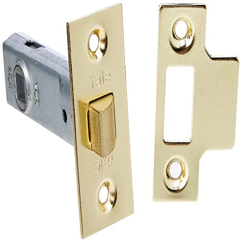 Yale Yalpm888Pb30 Chiavistello Tubolare A Mortasa, Dove Non È Necessario Un Bloccaggio, 76 Mm, Finitura, Ottone Lucido, 3 Inch/76 Mm