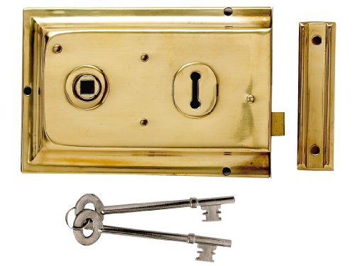 Yale Yalp334Pb Serratura Per Cerchioni, Adatta Per Porte Interne, Capannoni E Cancelli, Ottone, 156 X 104 Mm (6 X 4 Inch)