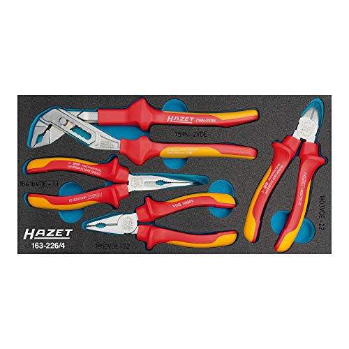 Hazet 163-226/4 Serie Di Pinze Vde, Argento, Numero Utensili 4