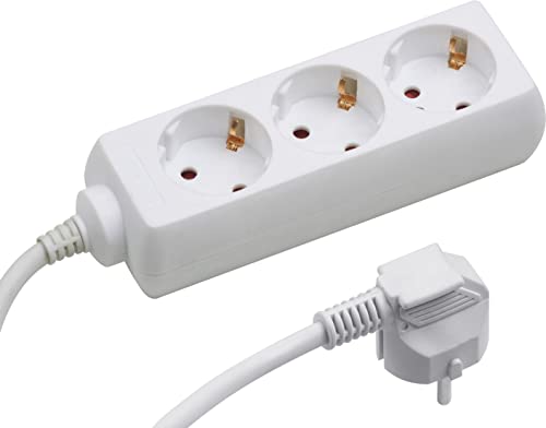 Meister - Prolunga Con Spina Con Contatto Di Terra 3-Fach 5 M Bianco