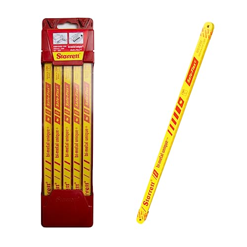 Starrett Lame Per Seghetto Bimetalliche Kbs1232-100 Per Sega A Mano In Acciaio Super Rapido, 300 Mm, 32 Tpi, Per Metalli Non Ferrosi, Acciaio Inossida