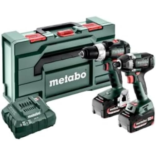 Metabo Sbltbl+Ssdlt200Bl -Akku-Schlagbohrschrauber, Akku-Schlagschrauber Incl. Batería Recargable, Incl. Cargador