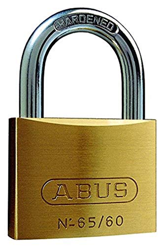 Abus Lucchetto In Ottone 65/60 - Serratura Per Cantine, Armadietti E Molto Altro - Corpo Della Serratura In Ottone - Grillo In Acciaio Temprato - Live