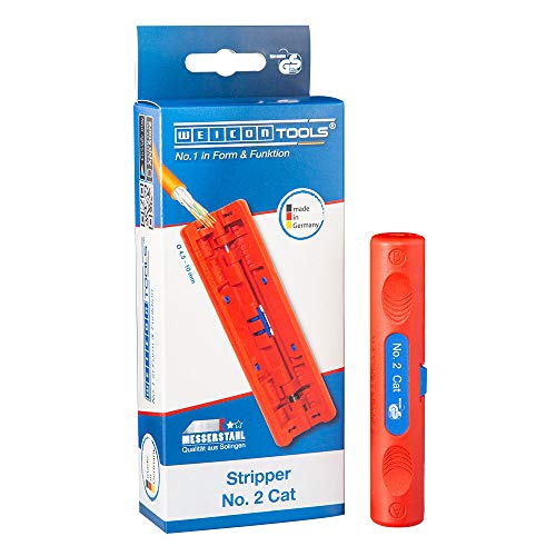Weicon Stripper No. 2 Cat - Spelatura Di Cavi Dati Pcv E Cavi Tondi, Blu,Rosso