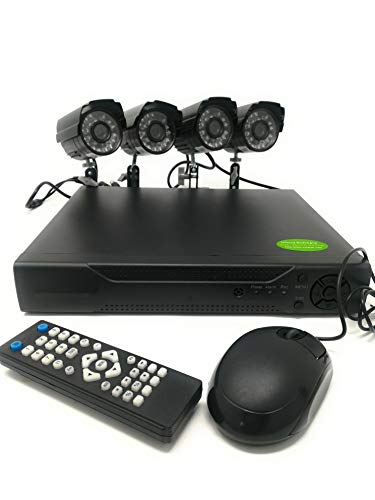 Tempo Di Saldi Kit Videosorveglianza 4 Canali Telecamere Infrarossi Dvr Alimentatori Prolunghe