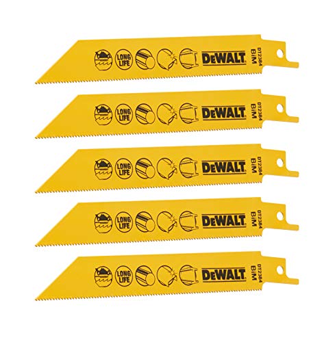 Dewalt, Dt2384, Qz, Hojas Sierra Sable De Cobalto Para Metal