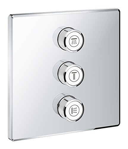 Grohe 29127000 Parte Esterna Per Rubinetto Da Incasso Triplo, Cromo, Squadrato