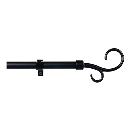 Stor Planet 8413936050315 Kit Barra Cortina Baculo Extensible De 110 A 200Cm Negro, Multicolore, Taglia Unica