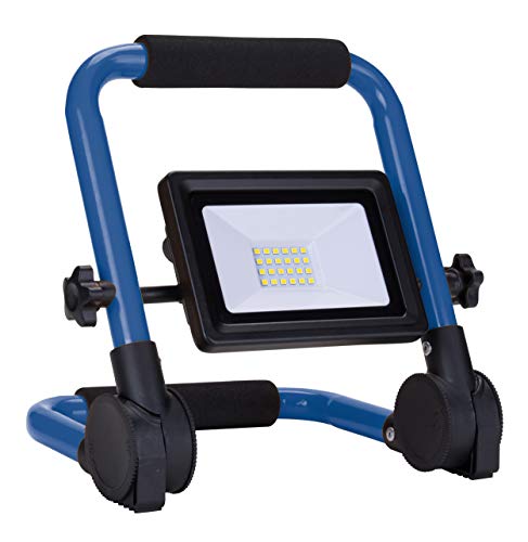 As - Schwabe Faretto Portatile A Chip, 20 W, 1800 Lm, Faretto Da Costruzione, Con Telaio Pieghevole, Faretto Led Da Lavoro, Lampada Mobile A Led Per I