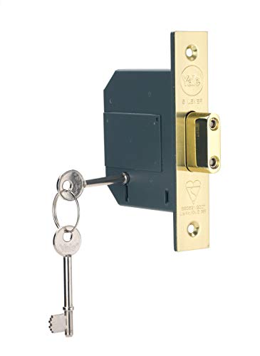 Yale Locks Pm562Pb30, Serratura Di Sicurezza Ad Incasso, Con 5 Leve, Ottone Lucidato, 76 Mm