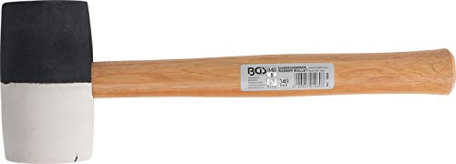 Mazo De Goma | Mango De Nogal | Cabeza Blanca-Negra | Ø 63 Mm | 840 G