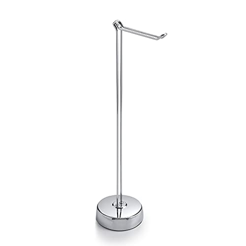 Gedy Cromata, G-Minu Piantana, Misure 61X14,2X23 Cm, Porta Rotolo Carta Igienica Da Terra In Acciaio Inox, Design R&S, Garanzia 2 Anni, Unica
