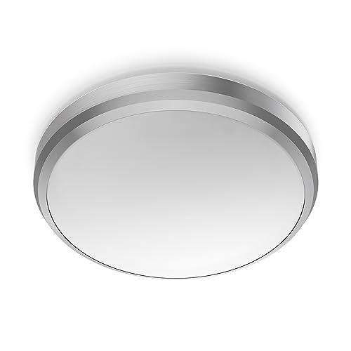 Philips Lighting Plafoniera Con Led Integrato Doris, Per Esterni, Ip54, 4000K, Grigia