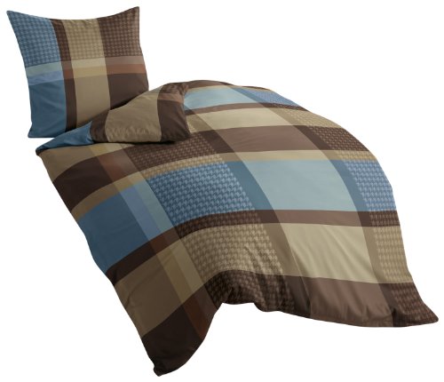 Bierbaum 4942_09 - Lenzuola Singolo Di Flanella, Castoro, Moka, 135X200 + 80X80 Cm