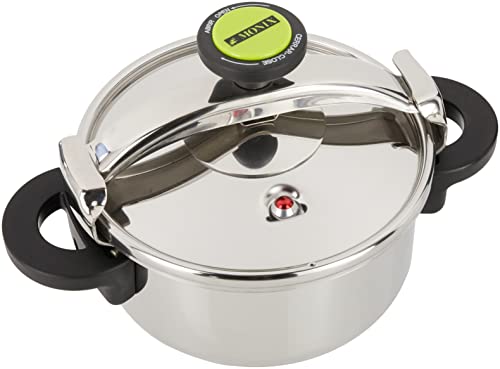Monix Classica Pentola A Pressione 4 Litri, Acciaio Inossidabile, Black, Stainless Steel, 22 Cm