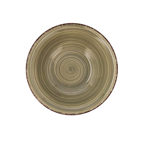 Quid Set 6 Ciotole Per Zuppa In Ceramica Gres | Piatti Fondi Grigio 18 Cm, Natura, Standard