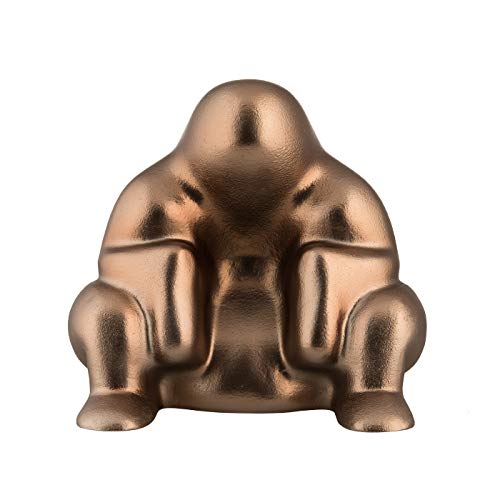 Alessi Ps18 Bm Fermaporta, Pvd Brown Metal, Resina Termoplastica, 19.5 X 21 X 21