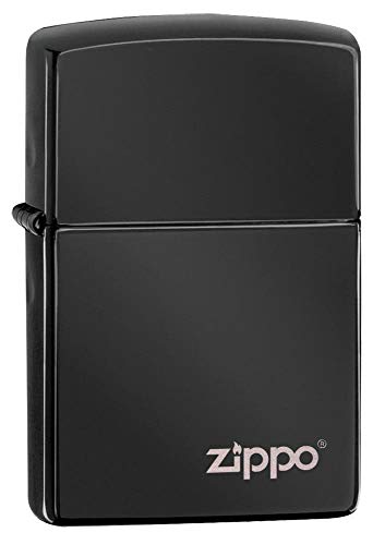 Zippo Pvd Black Con Logo Lighter, Metal, One Size