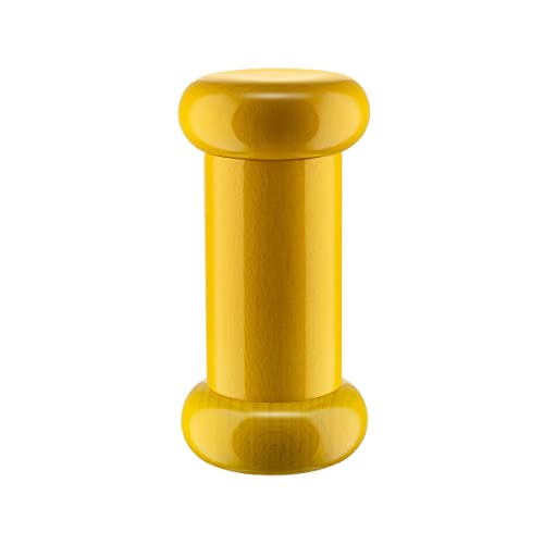 Alessi Mp0210 Macinasale, Pepe E Spezie In Legno Di Faggio, Giallo, 100 Values Collection, Acciaio