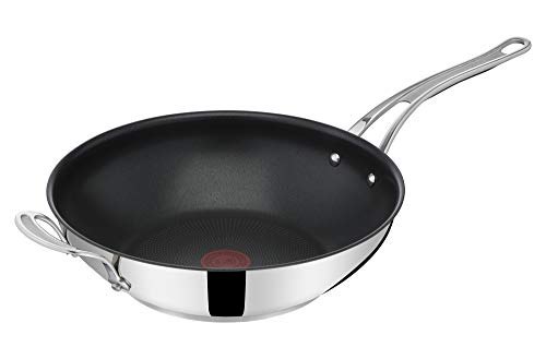 Tefal Jamie Oliver Cook'S Classic E30688 - Wok 30 Cm, Rivestimento Antiaderente, Sicuro, Segnale Termico, Manico In Silicone Rivettato, Adatto A Induz