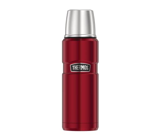 Thermos, Bottiglia Isolante Stainless King, In Acciaio Inox Satinato, Capacità 0,47 L, Codice Prodotto 4003.205.047, Rosso, 4003.248.047
