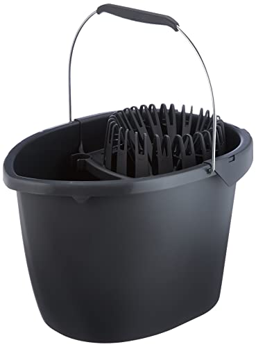 Vileda Wring & Go Secchio Brevettato Per Un Facile Drenaggio, Grigio, 48 X 29 X 39 Cm, 1 Pezzo