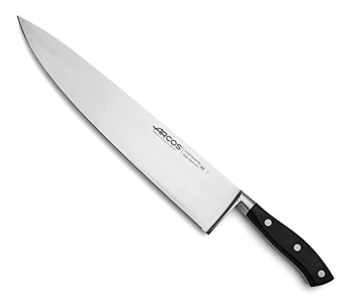 Arcos Serie Riviera, Coltello Da Chef Coltello Da Cucina, Acciaio Inossidabile Forgiato Nitrum 300 Mm, Manico Polioxymetilene (Pom), Colore Nero