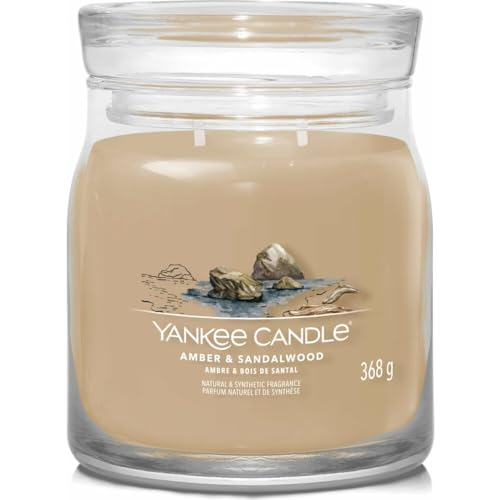 Yankee Candle - Candela Firma Ambra E Legno Di Sandalo Modello Medio