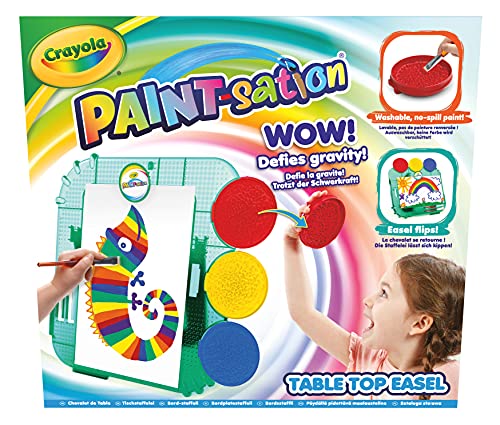 Crayola Paint-Sation: Cavalletto Da Tavolo | Kit Di Pittura Senza Fuoriuscite | Ideale Per Bambini Dai 3 Anni In Su