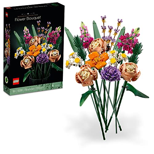 Lego - Flower Bouquet - 10280-2021 - Kit Di Costruzione - Un Bouquet Di Fiori Unico E Un Progetto Creativo Per Adulti - 756 Pezzi