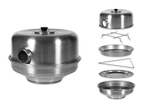 Pentole Agnelli Coalfornoocchio35 Family Fornetto Nonna Aurelia, Con Occhio Con Spargifiamma Inox E Tortiere 10/10, Lucidato, Argento, 35 X 35 X 10 C
