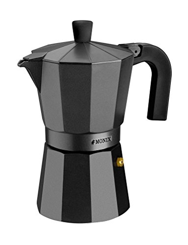 Monix Vitro - Caffettiera Da 12 Tazze, Colore: Nero