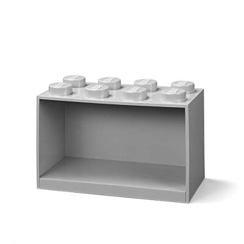 Room Copenhagen Mensola Mattoncini Lego 8 Manopole, Grigio, One Size