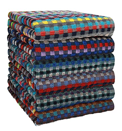 Betz Set Di Strofinacci Helgoland 50 X 90 Cm A Quadretti Colorati 6 Pezzi