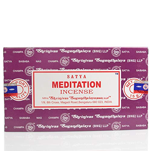 Satya Nag Champa, Bastoncini Di Incenso, Fragranza "Legno Di Sandalo", Box 12 Packs