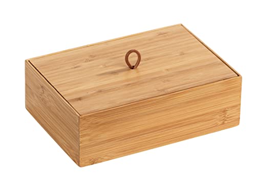 Wenko - Organizer In Bambù A 3 Scomparti, Serie Terra, Marrone, Maße (B X H X T): 22 X 7 X 15 Cm