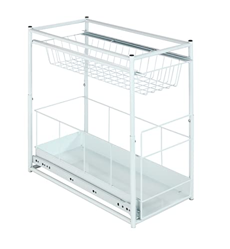 Wenko Estraibile Per Armadio - 2 Ripani, Metallo Verniciato, 23 X 45 X 45 Cm, Bianco