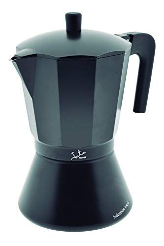 Jata Hogar Caffettiera Italiana Full Induction, Alluminio, Nero, 14,5 X 12 X 20.3 Cm