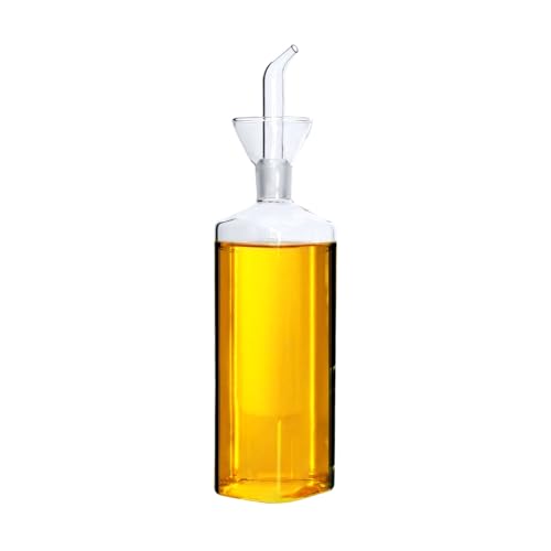 Lanhope Bottiglia Di Olio In Vetro Dispenser Di Olio D'Oliva, Dosatore Per Olio Da Cucina, Aceto, Con Beccuccio, Per Cucina E Barbecue (500 Ml/17 Oz)