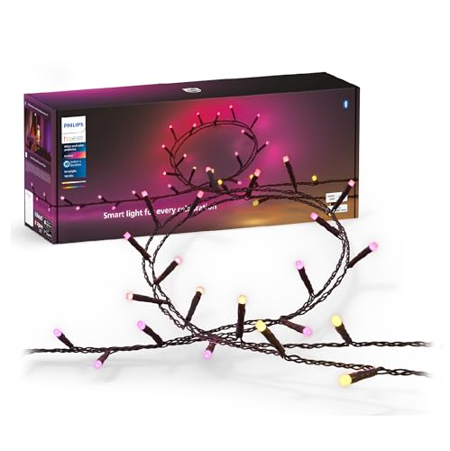 Philips Hue White And Color Ambiance Festavia, Stringa Di Luci, Luce Da Bianca A Colorata, Gradiente, 500 Led, 40M, Dimmerabile, Bluetooth, Sync Con M