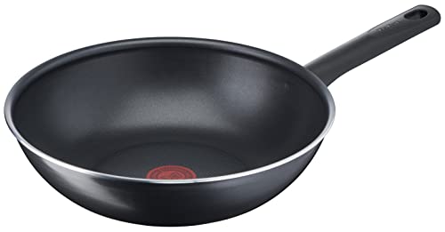 Tefal Padella Wok Da 28 Cm, Per 6-8 Persone, Senza Induzione, Rivestimento Antiaderente, Resistente, Facile Da Pulire, Ad Alte Prestazioni, Thermo-Sig