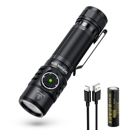 Sofirn Sc29 Torcia Usb C Ricaricabile Led Torcia 3000 Lumen Super Luminosa Torcia Edc Mano Torcia Per Sport All'Aperto Escursioni Campeggio