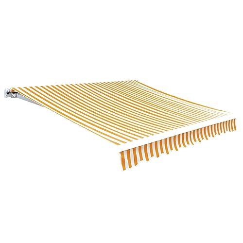 Vidaxl Tendone Da Sole In Tela 6X3 M Giallo Girasole/Bianco Parasole Tenda