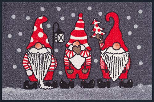 Wash + Dry - Tappeto Weihnachtszwerge 50X75, Grigio