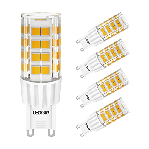 Ledgle G9 Led Lampadina 6W, 51-Led Smd2835 Lampade Led G9, 380Lm Equivalente 60W Lampada Alogena, Luce Bianca Calda 3000K, Non Dimmerabile, Angolo Di