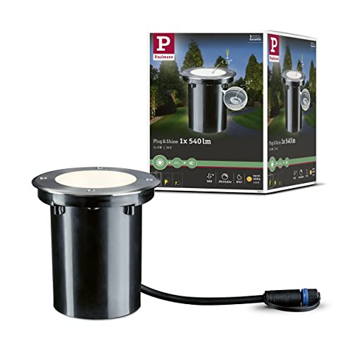 Paulmann Pavimento 93907 Lighting System Plug & Shine Led Outdoor Recessed Light 6 W Warm Bianco, Argento 20, 15 X 14 X 15 Cm