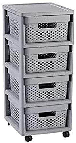 Curver, Carrello “Infinity” 4 X 10L, Con Quattro Cassetti